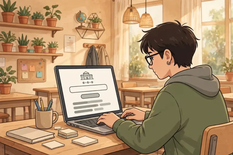 Student joining a Schoology course with an access code on a laptop